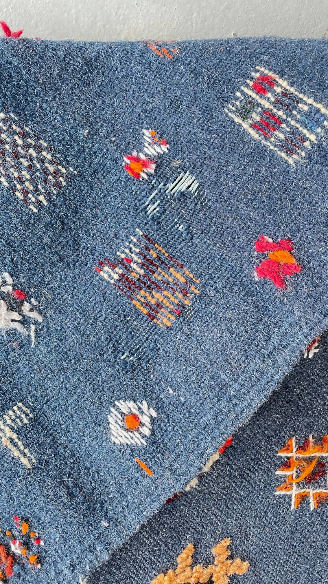 Berber Kilim Hallway Rug VINTAGE Velvet Patterns