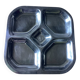 Plat compartimenté Guy Degrenne – inox années 70