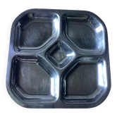 Guy Degrenne compartmentalized dish – stainless steel from the 70s