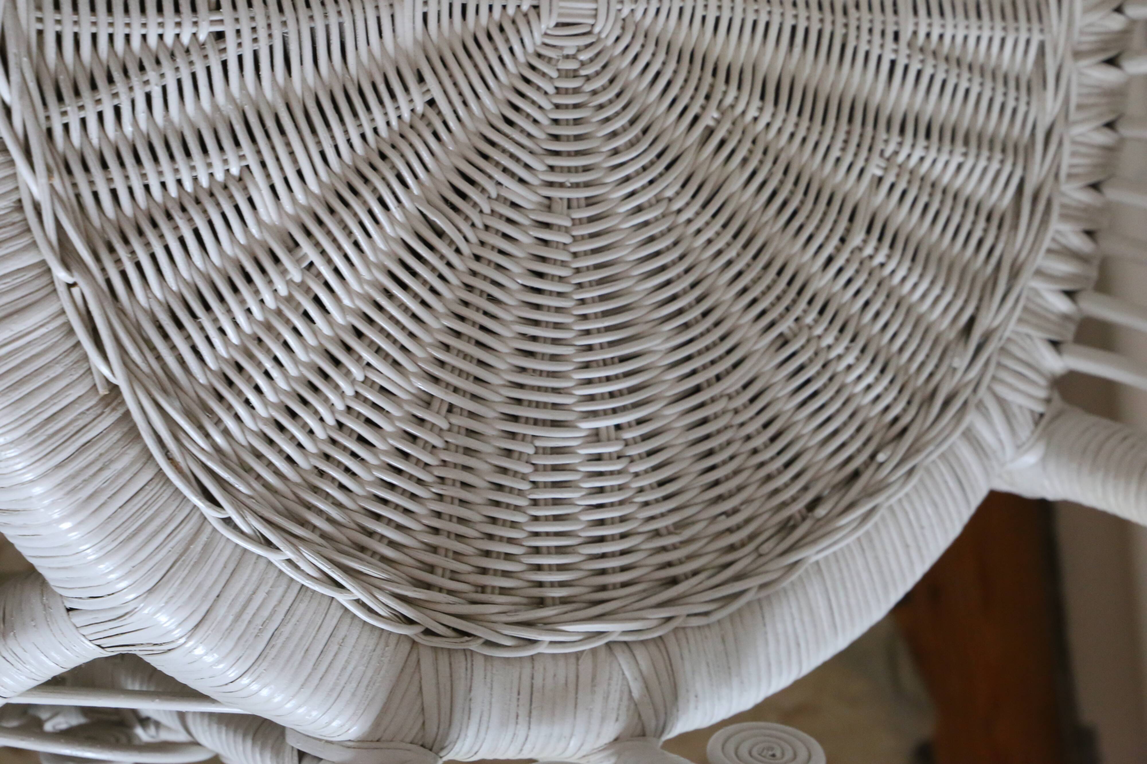 Peacok rattan armchair