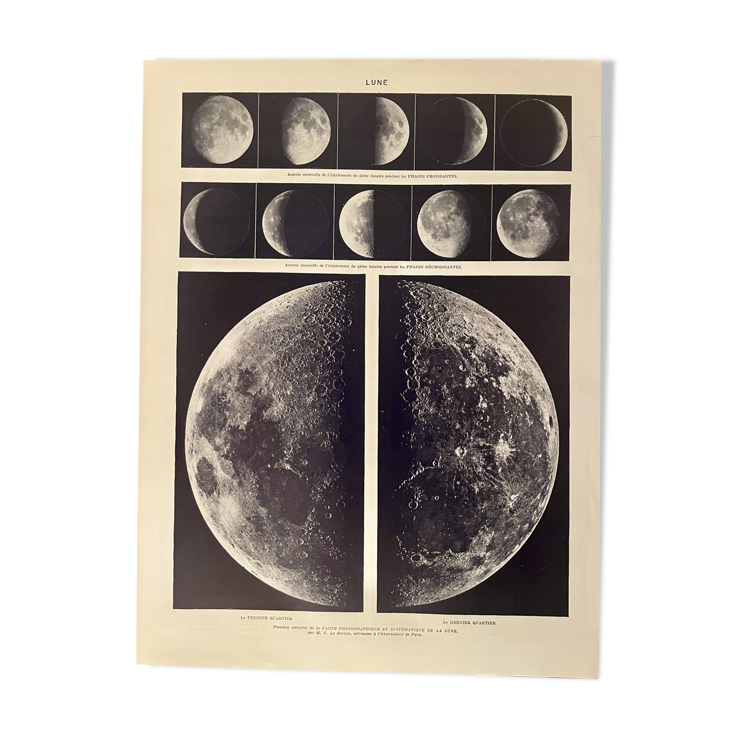 Photographic plate on the moon - 1930