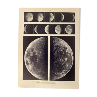 Planche photographique sur la lune - 1930