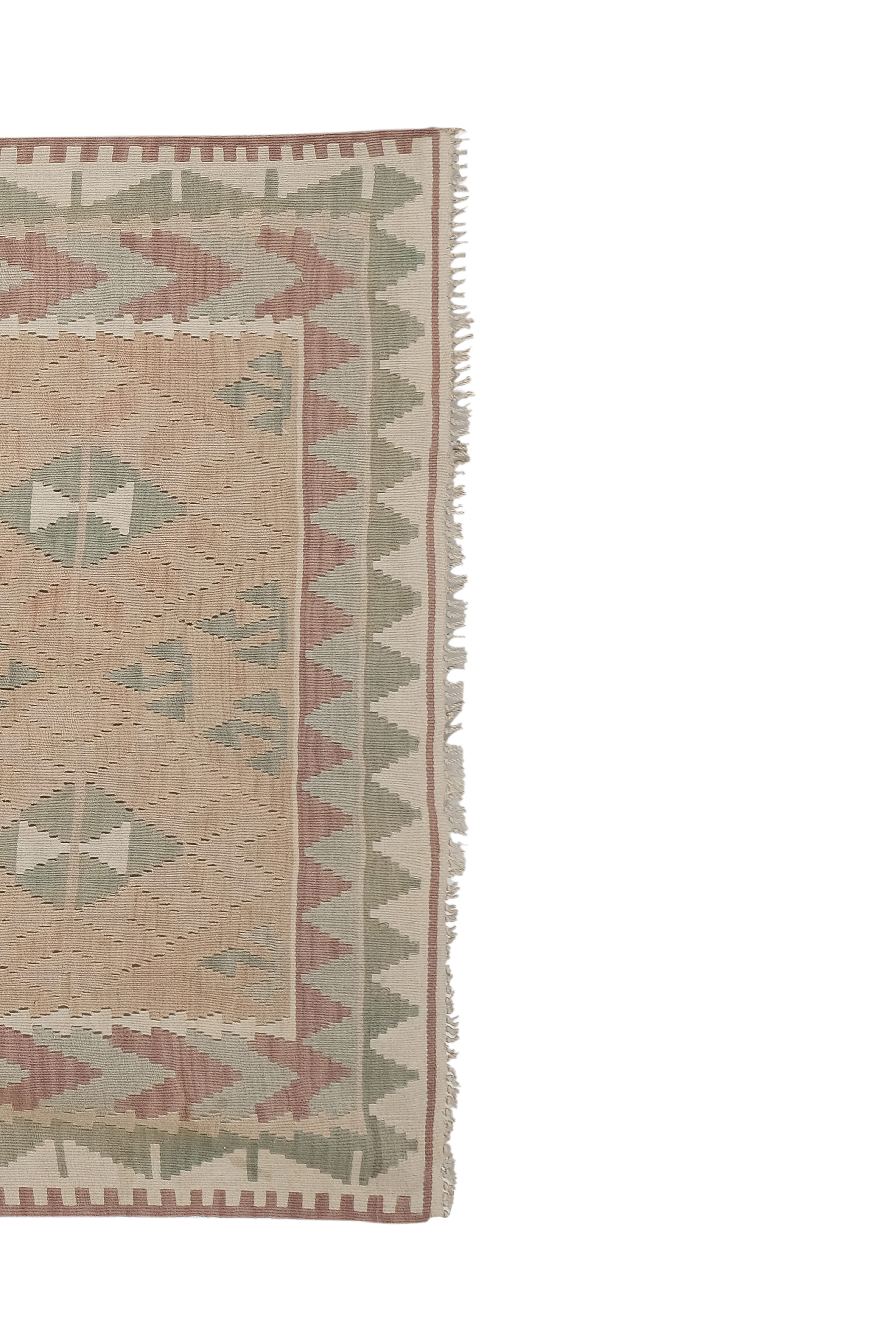 Classic Handwoven Turkish Konya Kilim Production Rug 4'6" X 7'7"