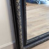 Louis Philippe black and gold mirror 108 x 77 cm