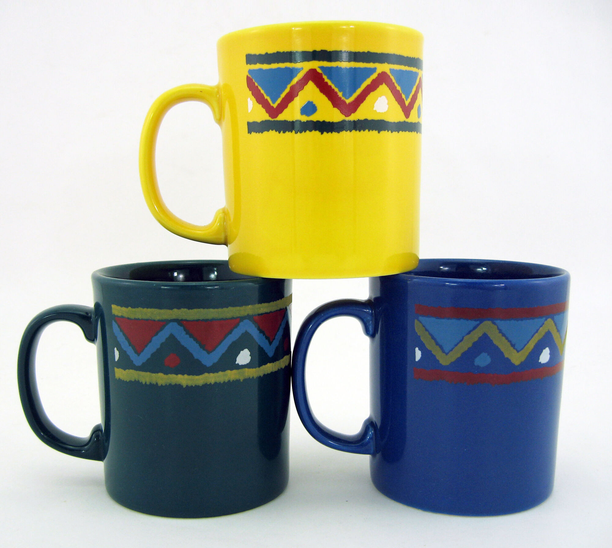 Set of 3 ceramic mugs Staffordshire Tableware