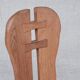 Belgium Oak Brutalist Mid-Century Chair by De Puydt