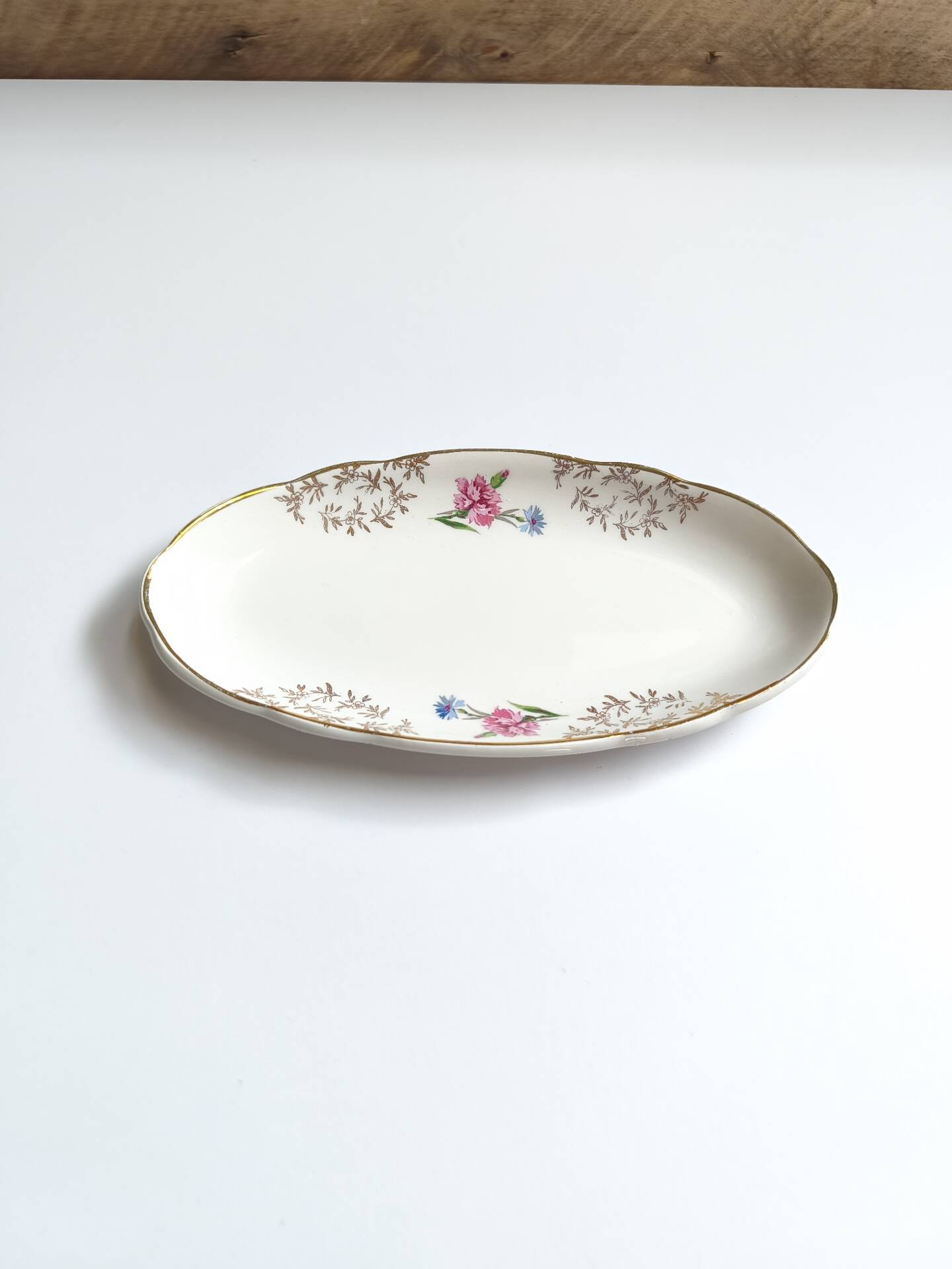 Lot de 2 raviers Sarreguemines modèle Béarn fleurs roses et bleues