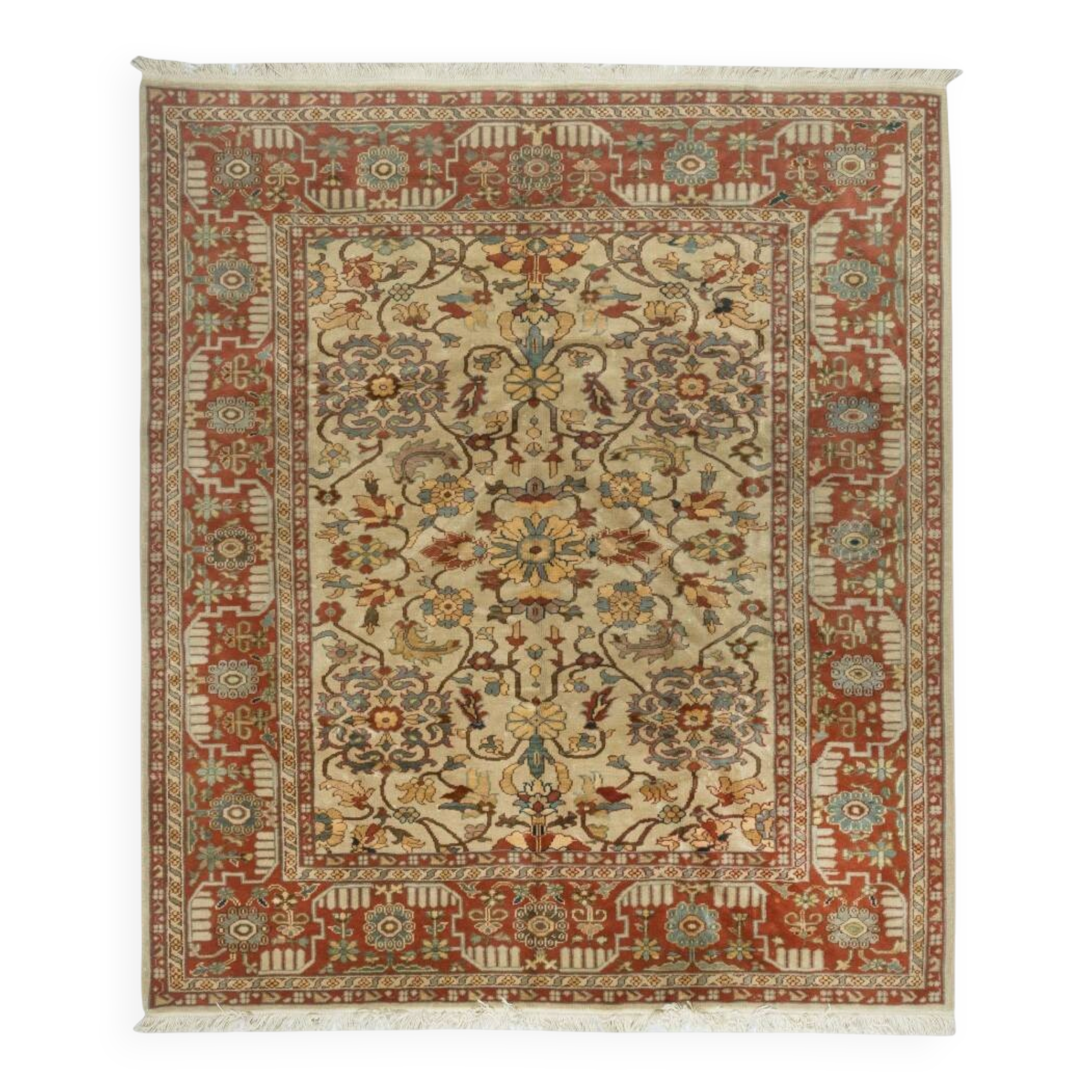 Vintage Handmade Turkish Oushak Rug. 100% Wool. Excellent Condition