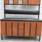 Vintage coat rack with bench and mirror 1960