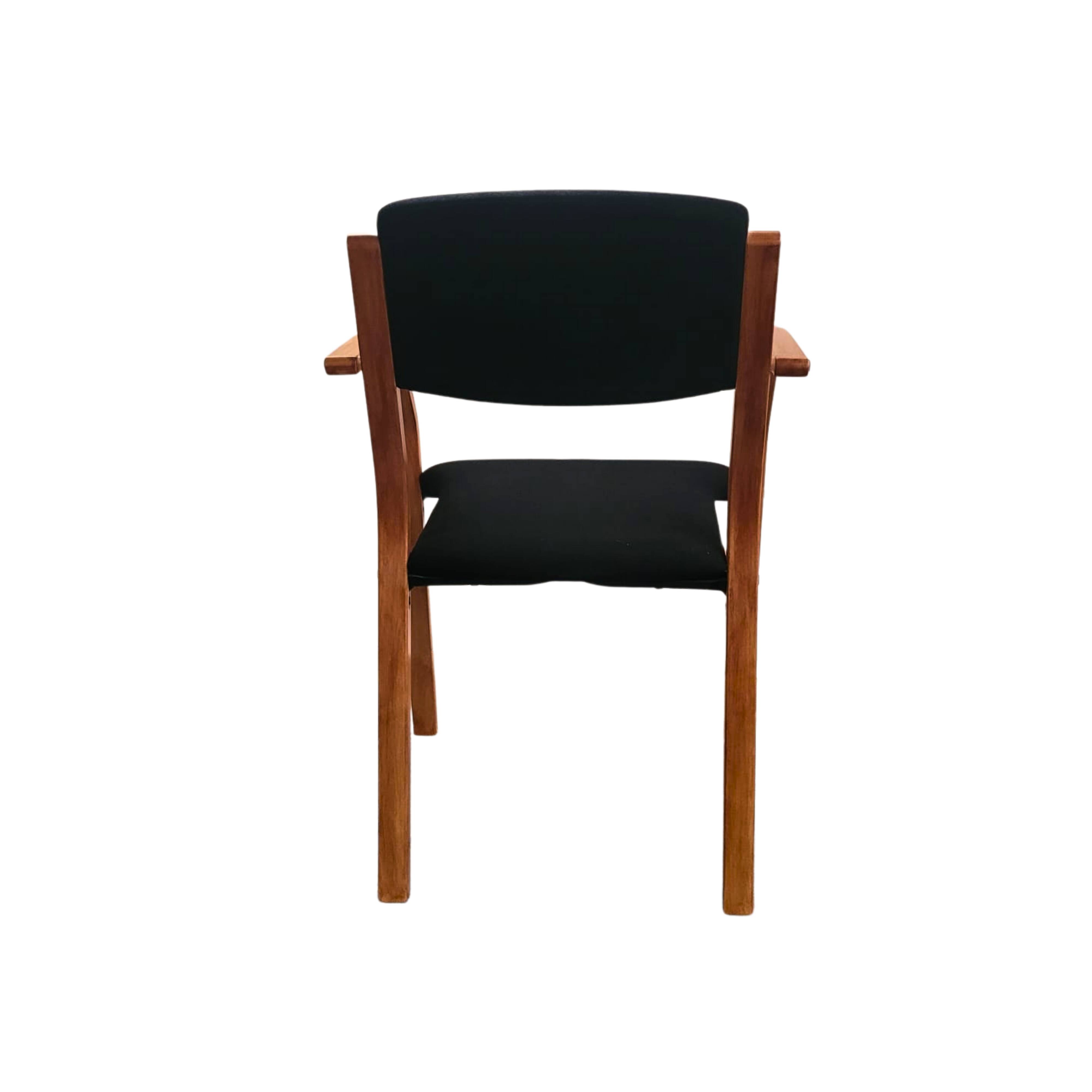 Vintage Scandinavian beech chair – Lanabdesign – stackable, 1960s