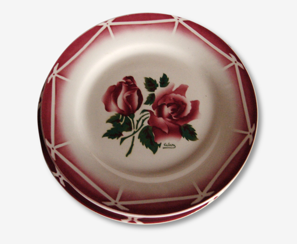 Lot Petites Assiettes Dessert Digoin Sarreguemines Collection Cibon Fleurs Rouge Vert Selency Lot Petites Assiettes Dessert Digoin Sarreguemines Collection Cibon Fleurs Rouge Vert Selency