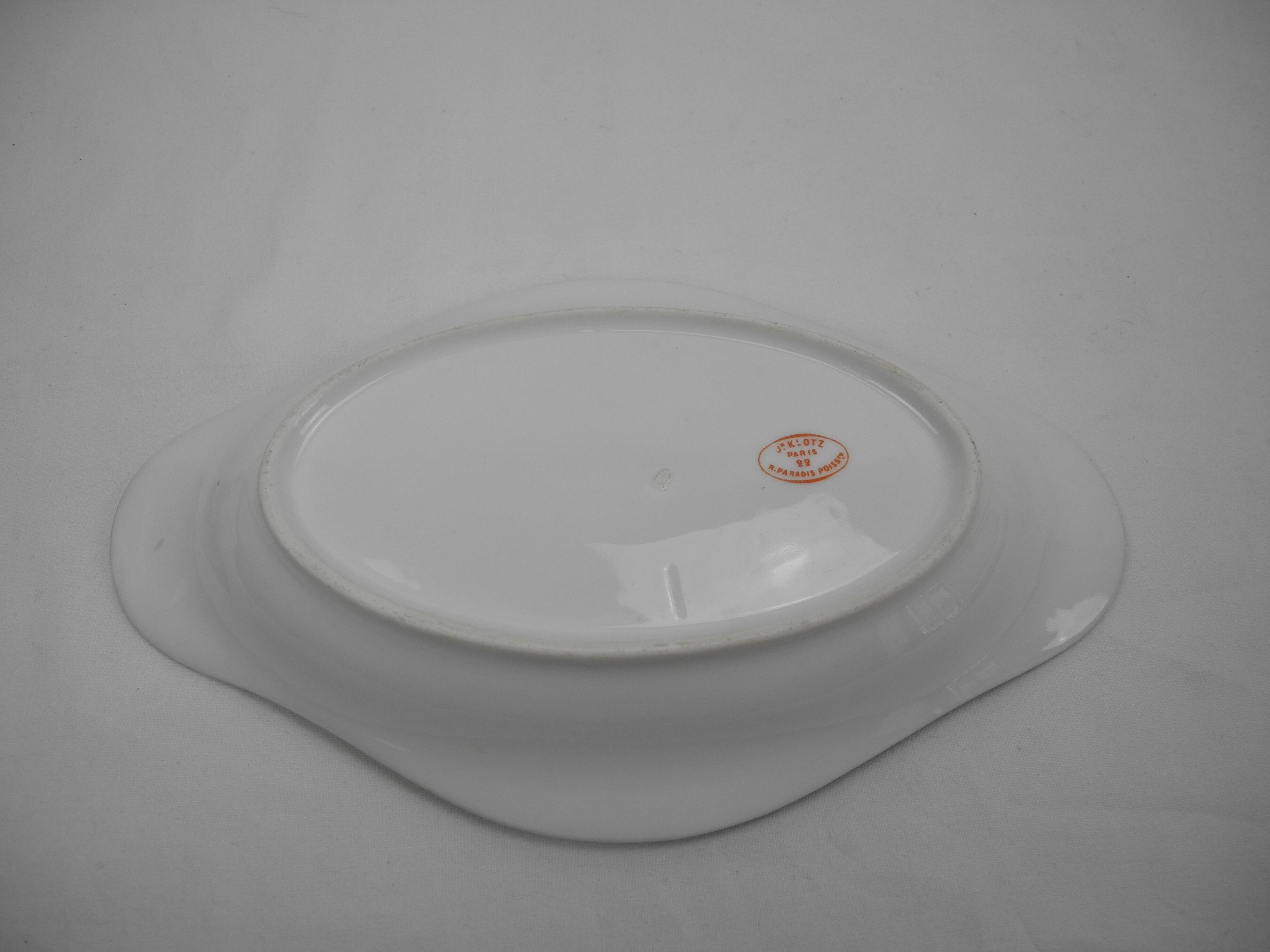 Paris Klotz old French porcelain dish 19th century