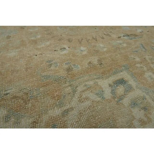 1970s Vintage Persian Handmade Wool Cotton Orange Area Rug 306X381