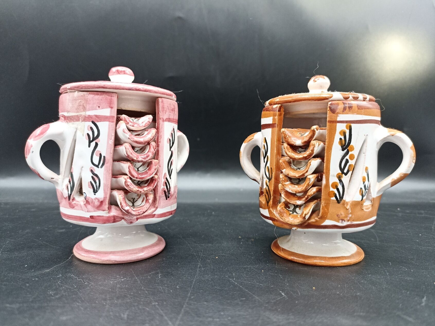 Glazed terracotta guest ashtray - rose