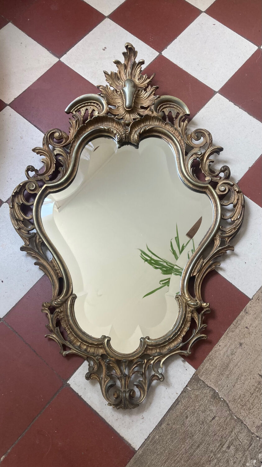 Gilded bronze mirror