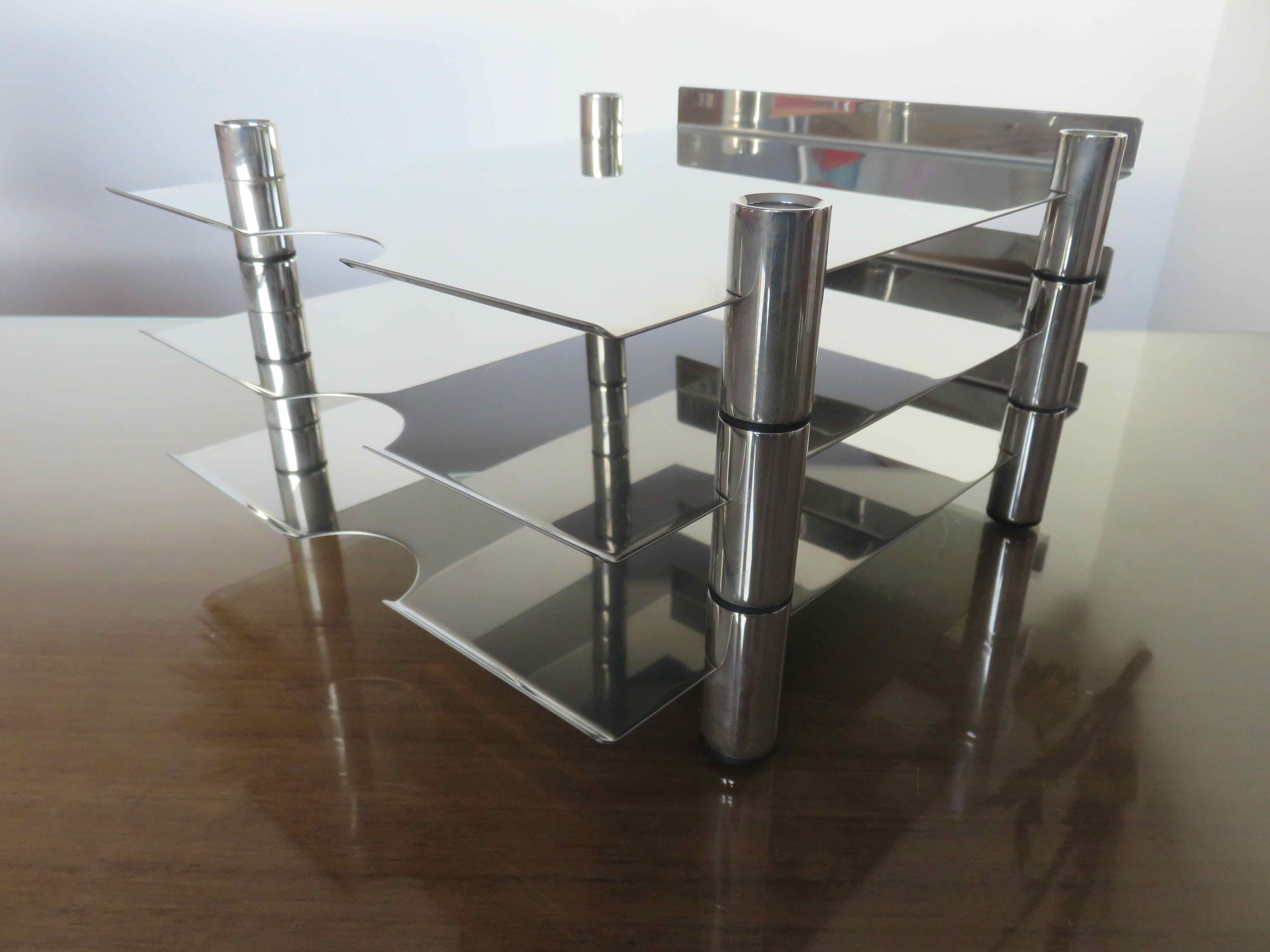 Sorter, mail rack "lerche" germany in stainless steel 80s