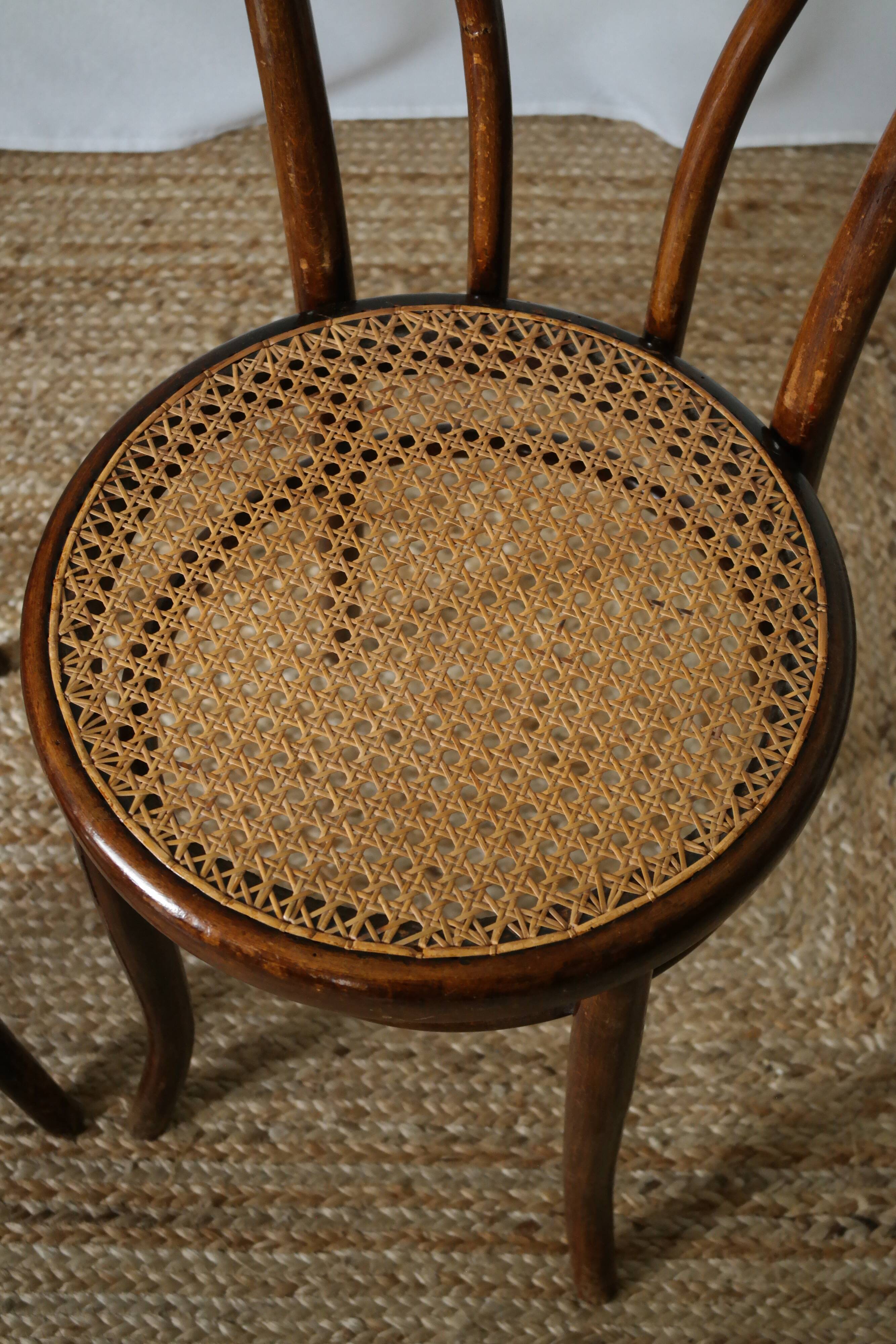 Pair of 20th century Fischel bistro chairs