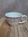 Mug Corona Colombia red décor in the style of toile de Jouy