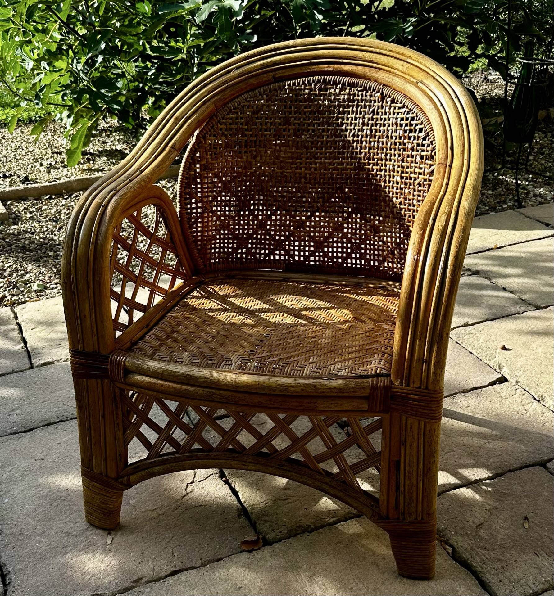 Fauteuil en osier