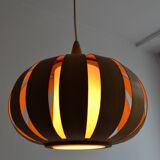 Scandinavian pendant light from the 60s/70s teak slats