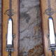 Pair of Skis Rossignol vintage in Hickory with his sticks in dural - 40-50 years