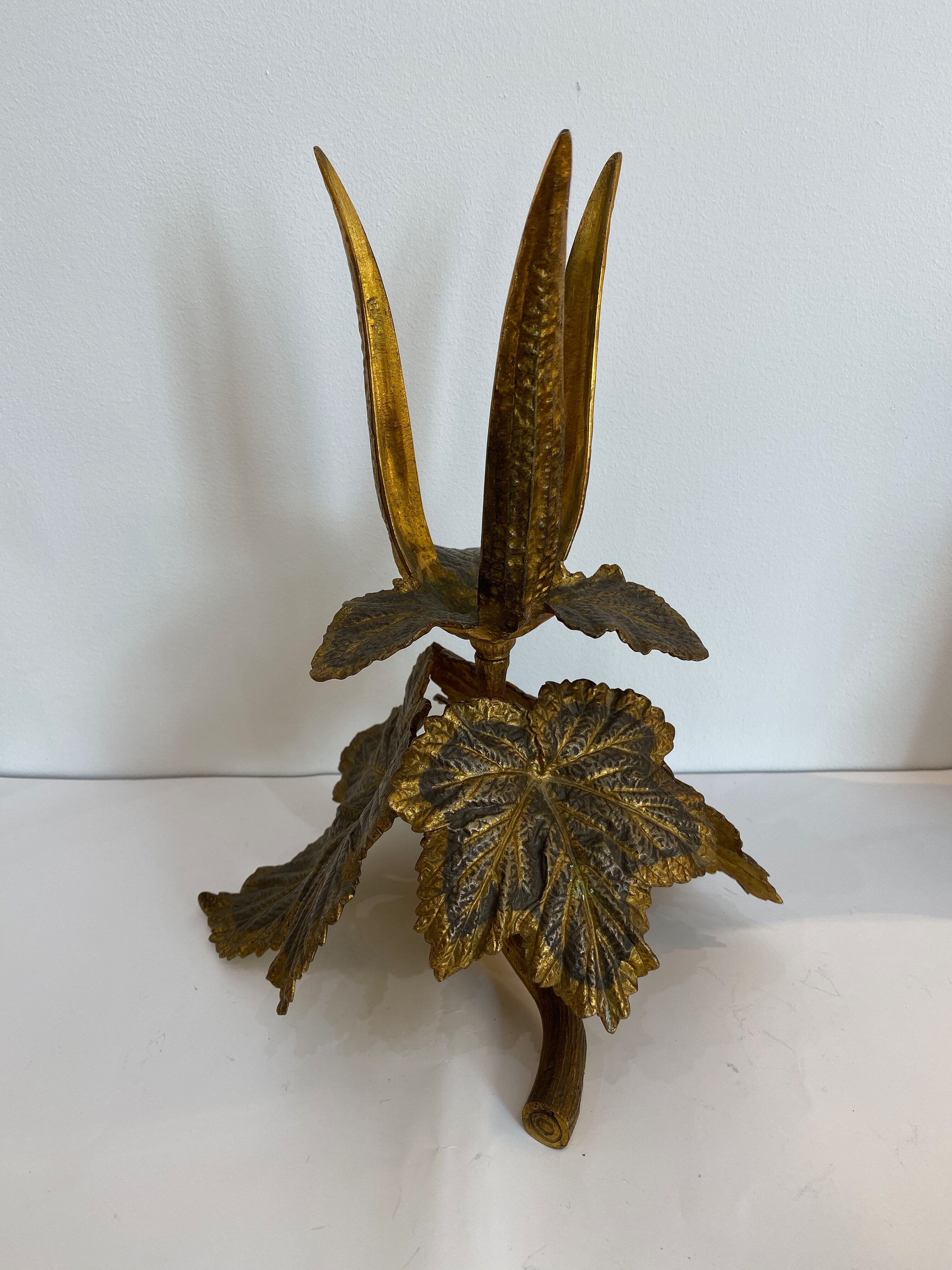 Brass candleholder art deco, 1930