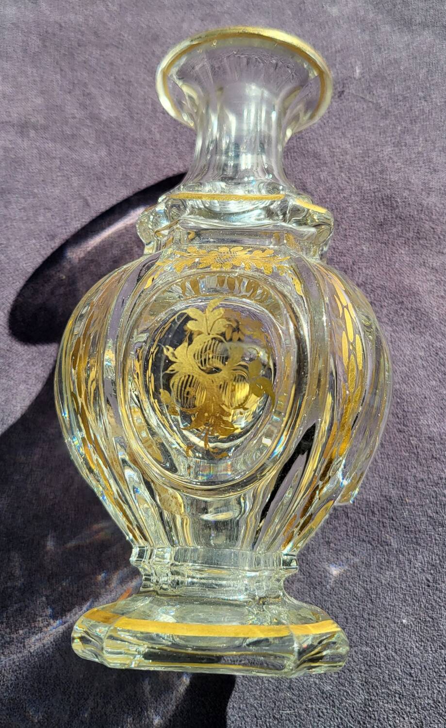 Flacon en cristal orientaliste XIX eme