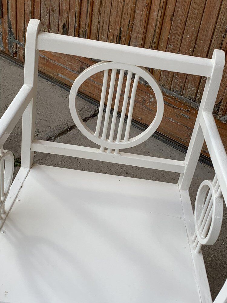 Art deco white painted chair, 1930