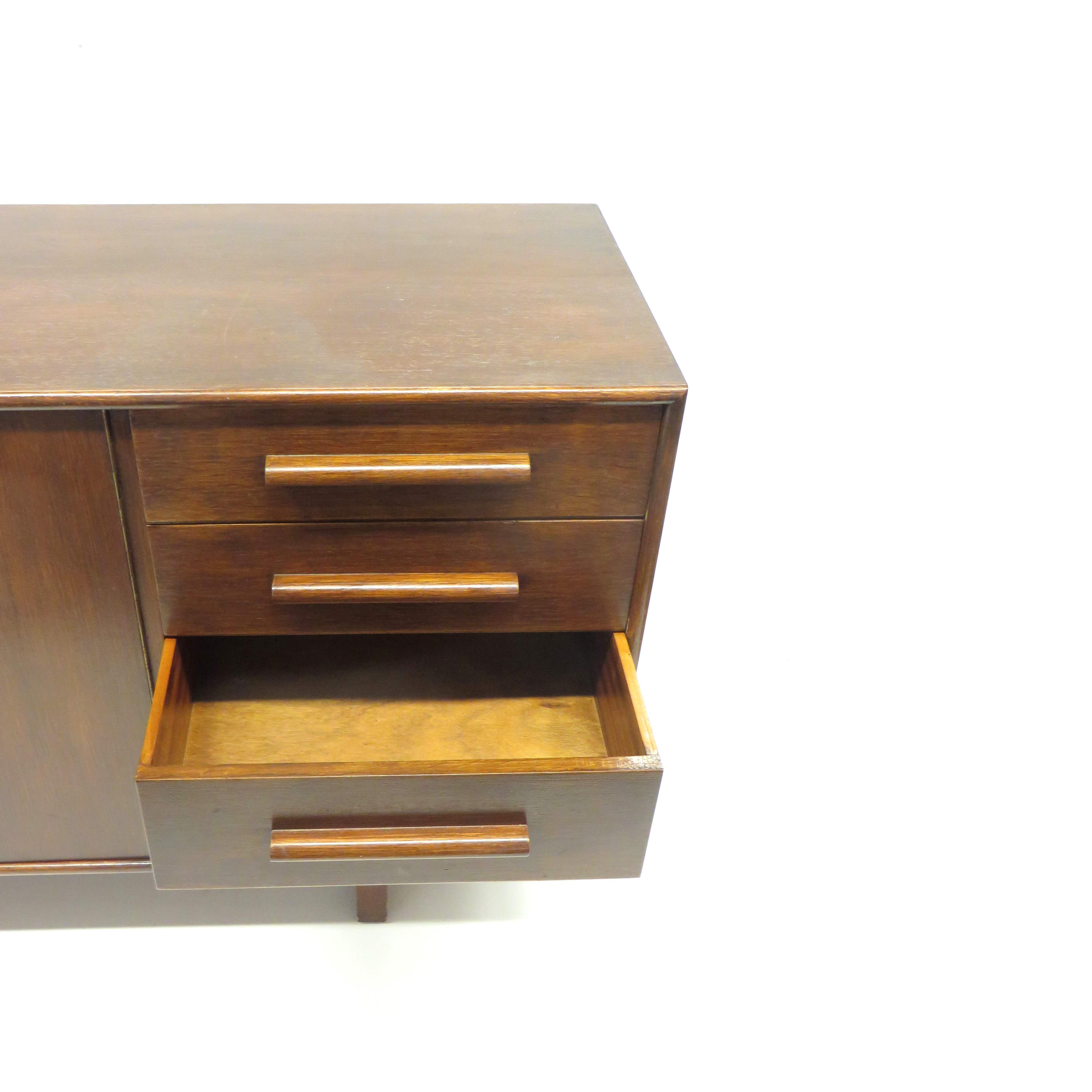 Vintage sideboard with 4 drawers and 2 doors made in the 60s
