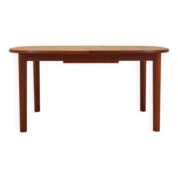 Table en teck, design danois, années 1970, fabricant : Farstrup Møbler