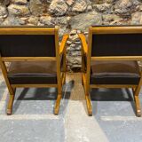 Pair of restored retro armchairs in the style of Krásná Jizba, 1960s