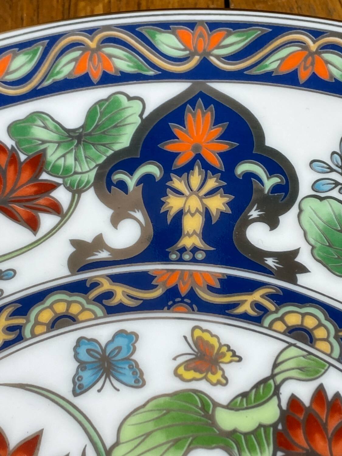Vintage decorative porcelain plate, Japan