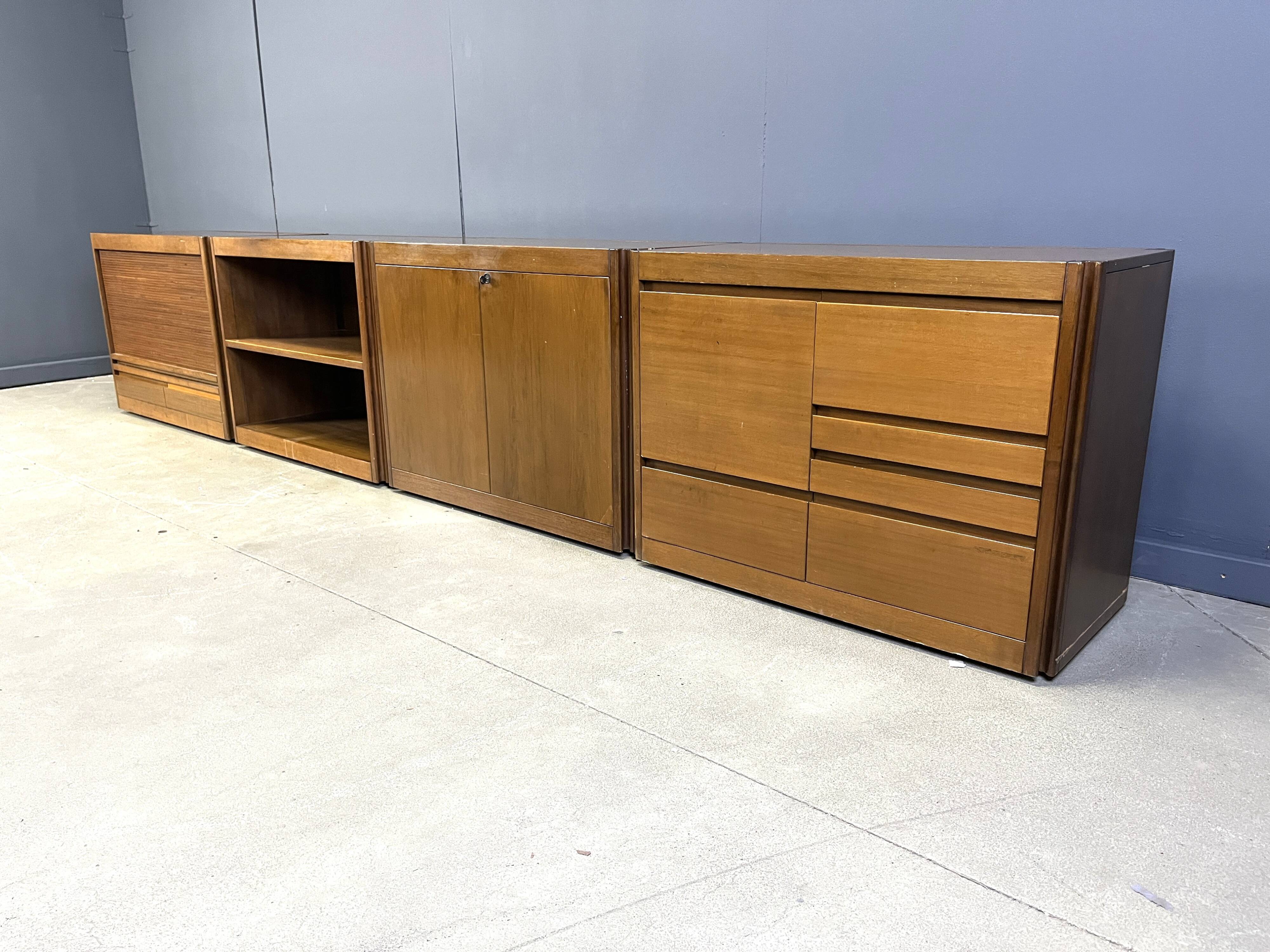 Vintage 4d sideboard by Angelo Mangiarotti for Molteni, 1970s