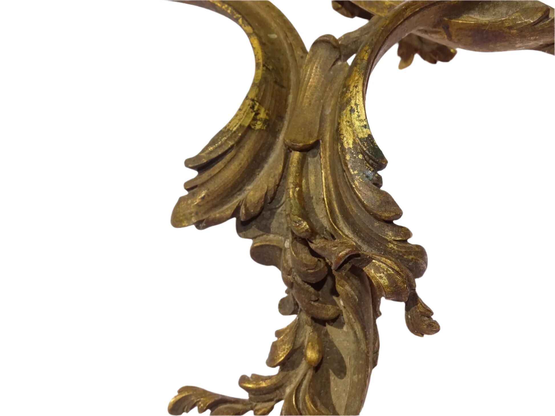 Paire de frontons anciens français en bronze doré