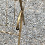 Magazine and document rack, Formica, chrome, gold finish