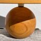 Table lamp in turned wood, ball 1990