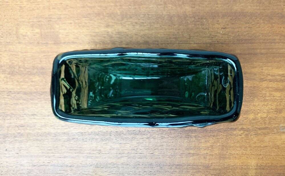 Swedish brutalist glass vase from the mid-century by Göte Augustsson for Ruda, 1960s.