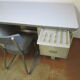 Bureau en métal années 60' type Strafor avec chaise