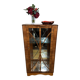 Art deco vintage brocante display cabinet walnut 1920-1930