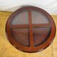 Vintage G-Plan Round Coffee Table & 4 Nested Stools | 1970s | Mahogany & Gl