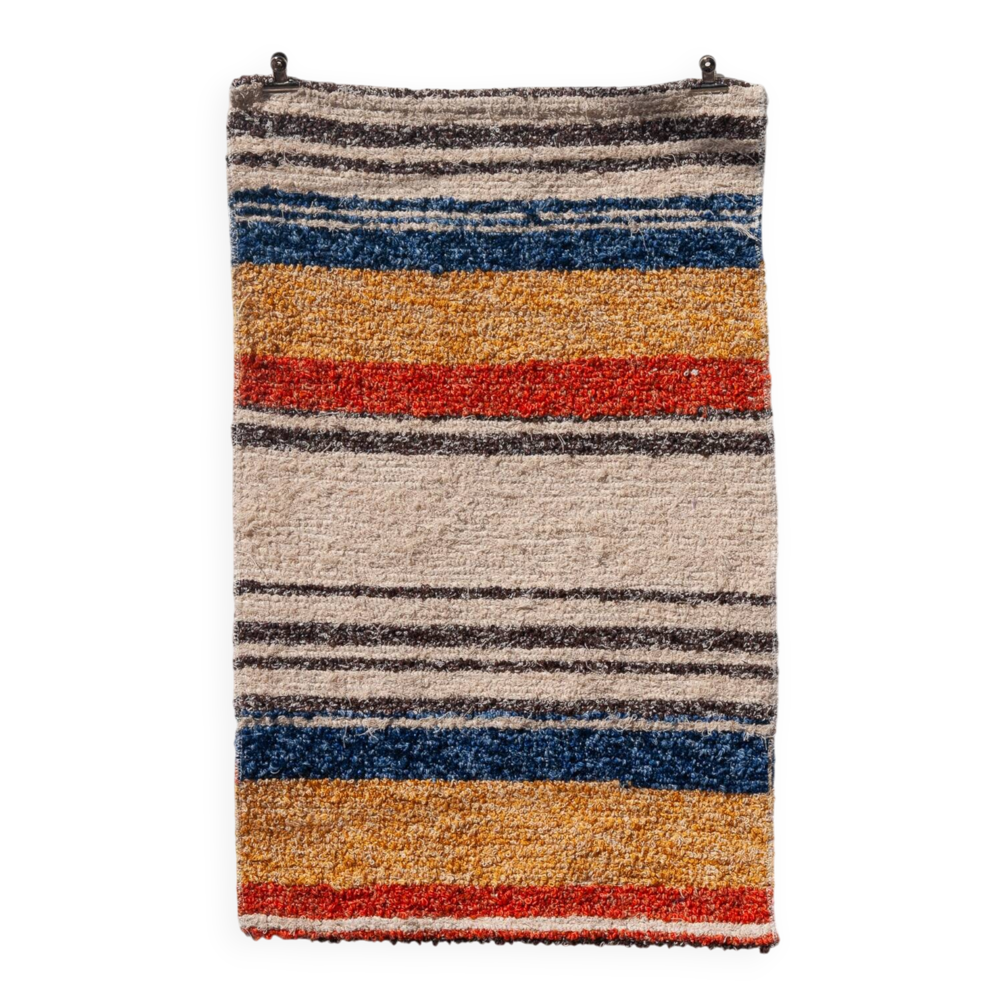Handwoven recycled cotton rug - 40 x 60 cm