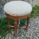 Antique piano stool in gilded wood, Louis XVI style.