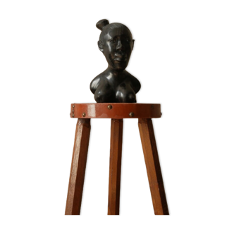 Bust of a woman in ebony African Art