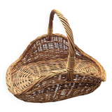 Log basket, woven wicker