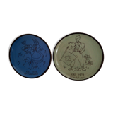 A pair of Thun earthenware plates by Lanz Gwatt.