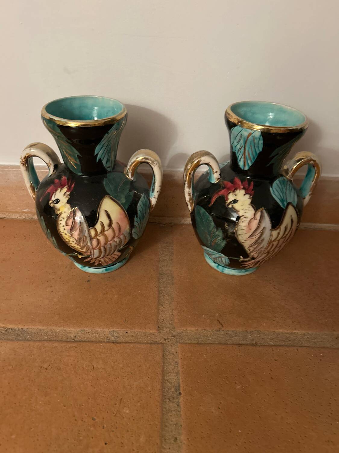 2 Vallauris vases
