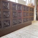 Brutalist sideboard attributed to De Coene 70s