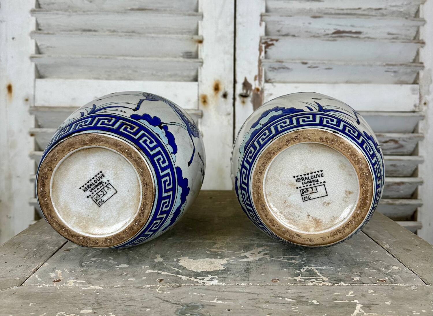 Pair of Art Deco style ceramic vases