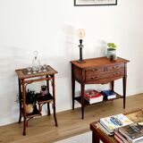 Bamboo side table late 19th century Perret and Vibert style