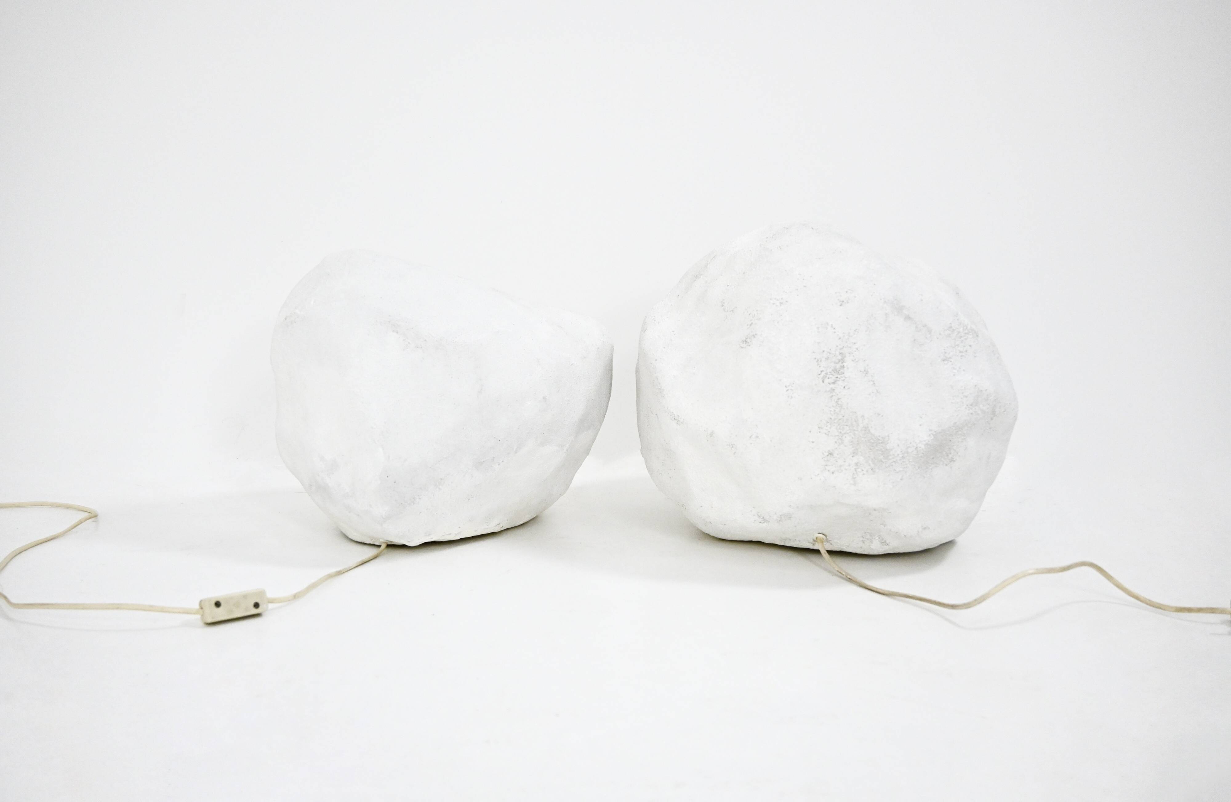 "Dora" stone lamps, created by André Cazenave for Atelier A.